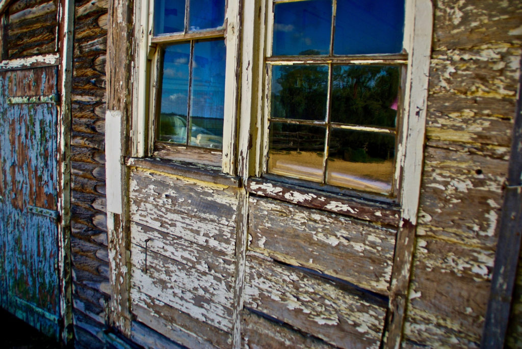 fassade old wooden house